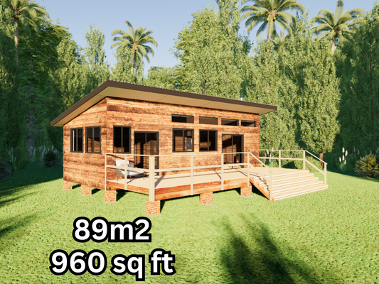 Medium Rectangle Cabin - 89m2 (960 sq ft)