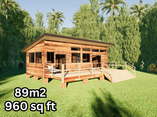 Medium Rectangle Cabin - 89m2 (960 sq ft)