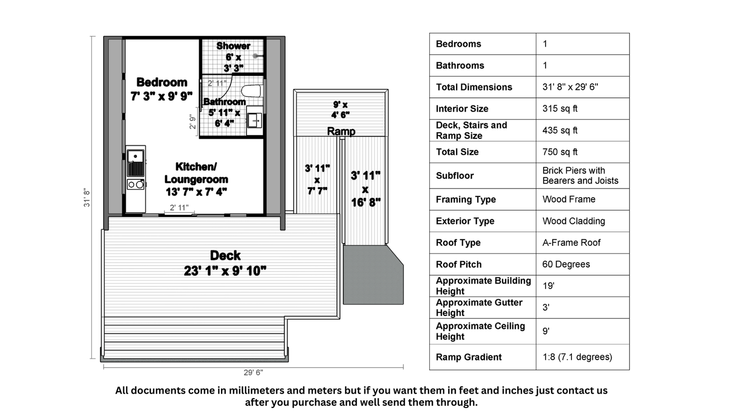 Small A-Frame Cabin - 52m2 (562 sq ft)