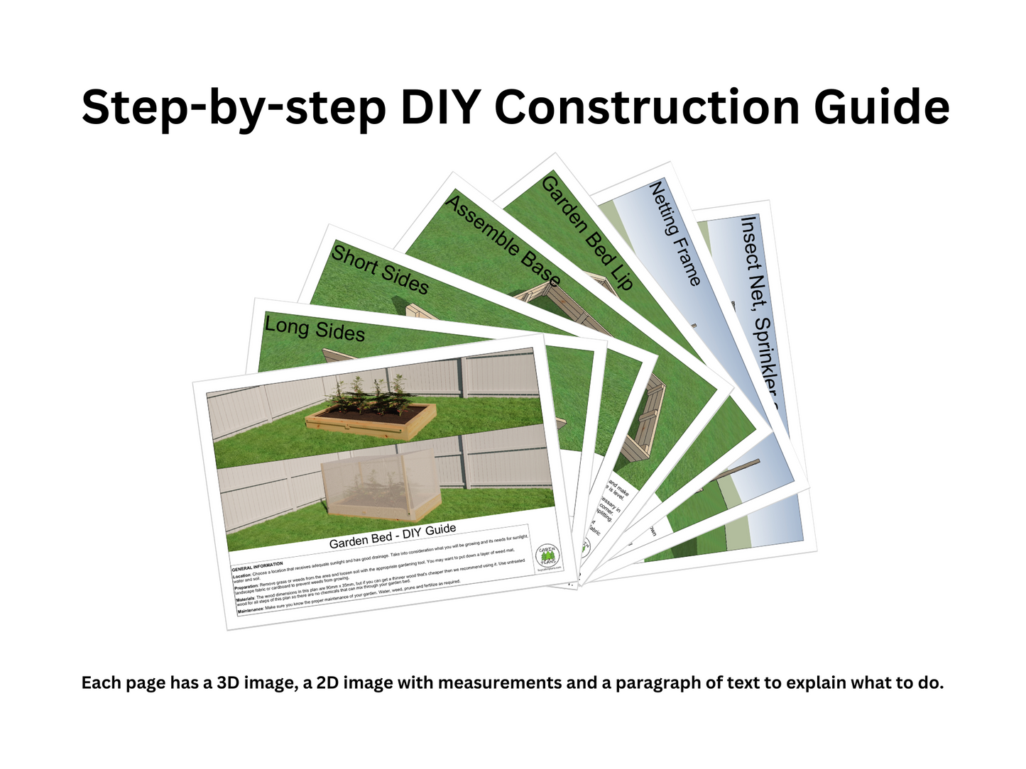 Simple Garden Bed - Step-By-Step DIY Construction Guide and Materials List | 2.4m x 1.2m (7'10" x 3'11") - Veggie Garden