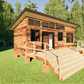 Rectangle Cabin Small - 26m2 Cabin Plans