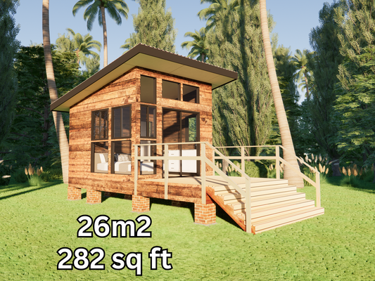 Tiny Classic Cabin - 26m2 (282 sq ft)