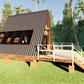 Small A-Frame Cabin - 52m2 (562 sq ft)