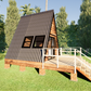 Tiny A-Frame Cabin - 34m2 (362 sq ft)