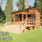 Tiny L-Shape Cabin - 34m2 (369 sq ft)