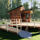 Tiny L-Shape Cabin - 34m2 (369 sq ft)