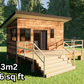 Tiny Rectangle Cabin - 33m2 (356 sq ft)