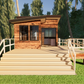 Tiny L-Shape Cabin - 34m2 (369 sq ft)