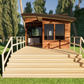 Tiny L-Shape Cabin - 34m2 (369 sq ft)