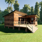 Medium L-Shape Cabin - 80m2 (865 sq ft)