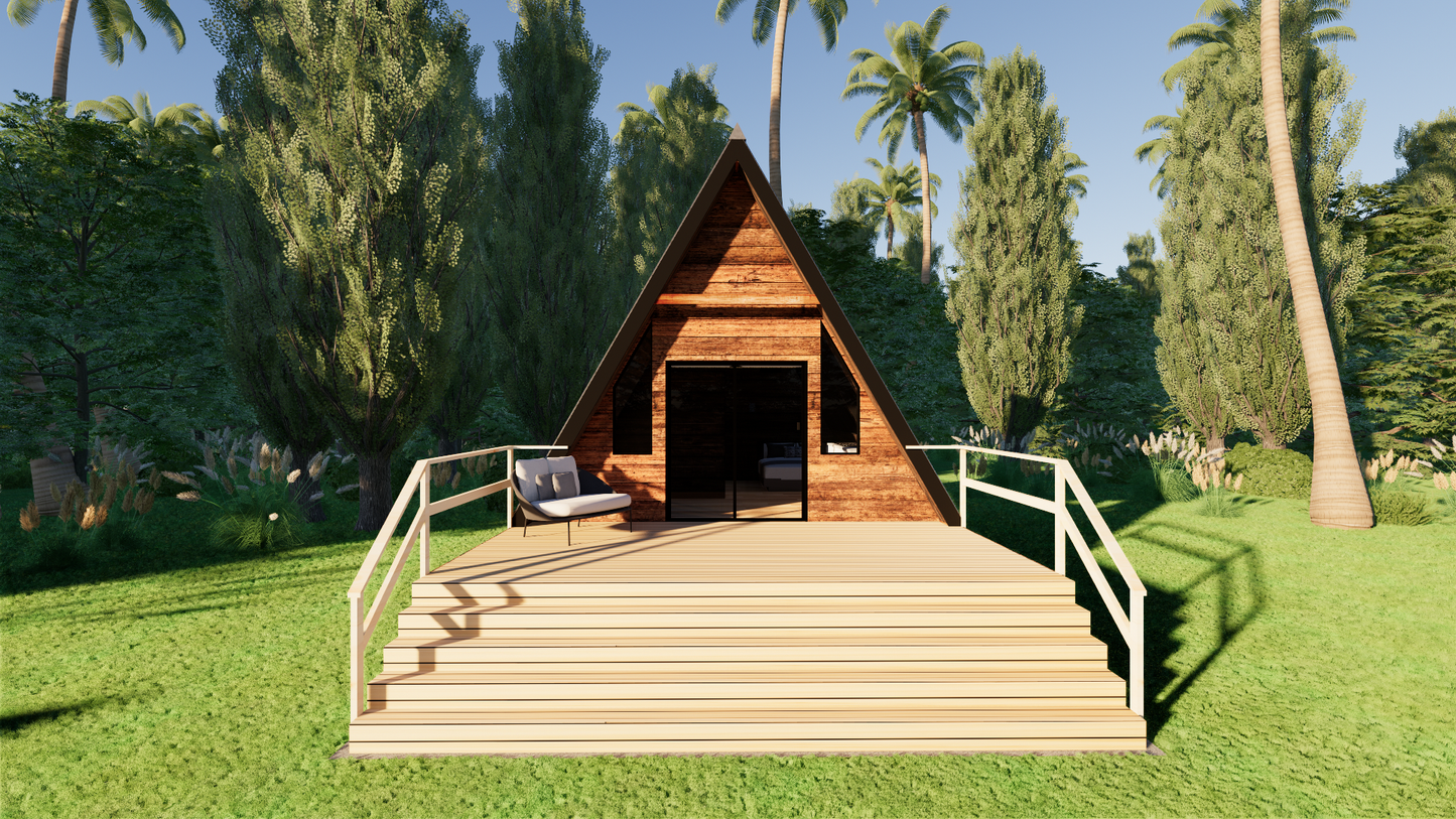 Small A-Frame Cabin - 52m2 (562 sq ft)