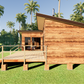 Medium L-Shape Cabin - 80m2 (865 sq ft)