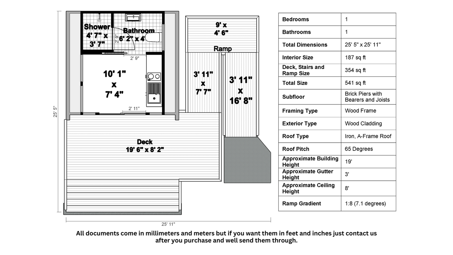 Tiny A-Frame Cabin - 34m2 (362 sq ft)