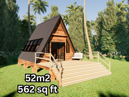 Small A-Frame Cabin - 52m2 (562 sq ft)