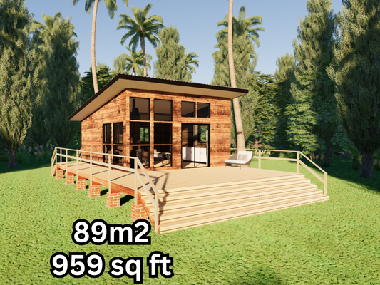 Medium Classic Cabin - 89m2 (959 sq ft)