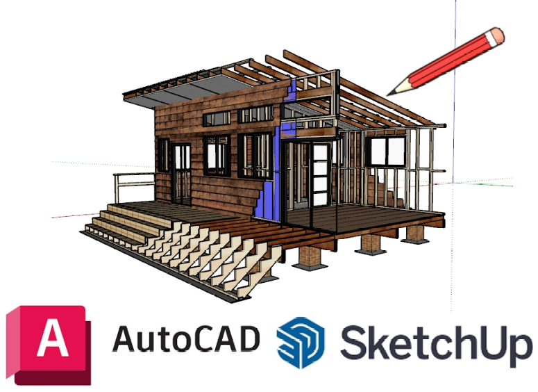CAD File - Small L-Shape Cabin