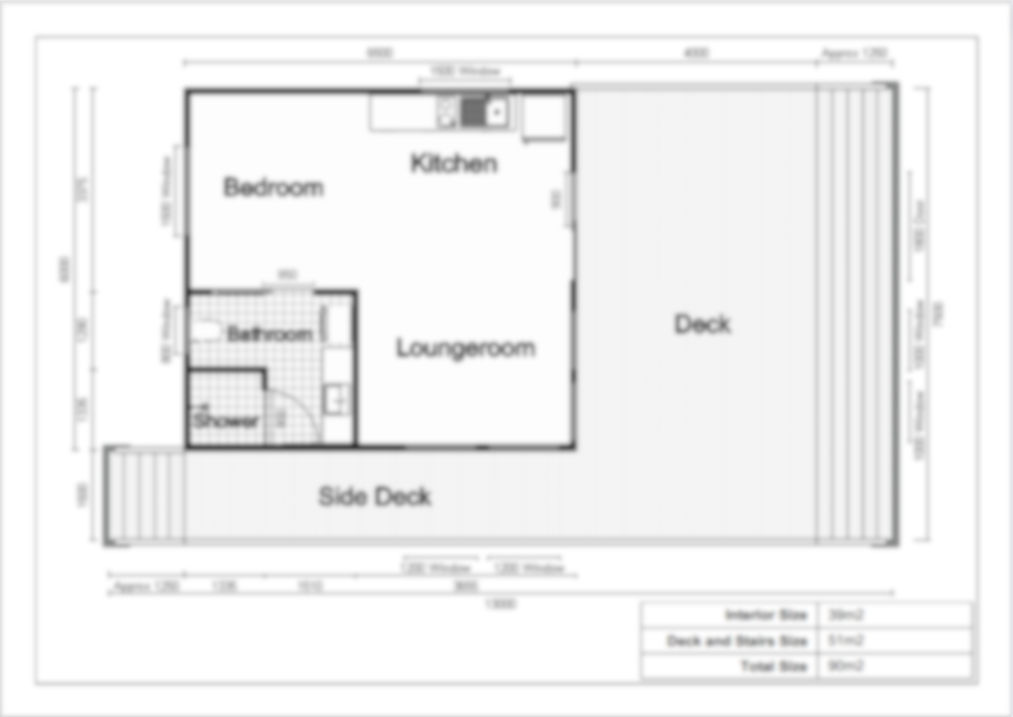 Detailed Floor Plan - Medium Classic Cabin