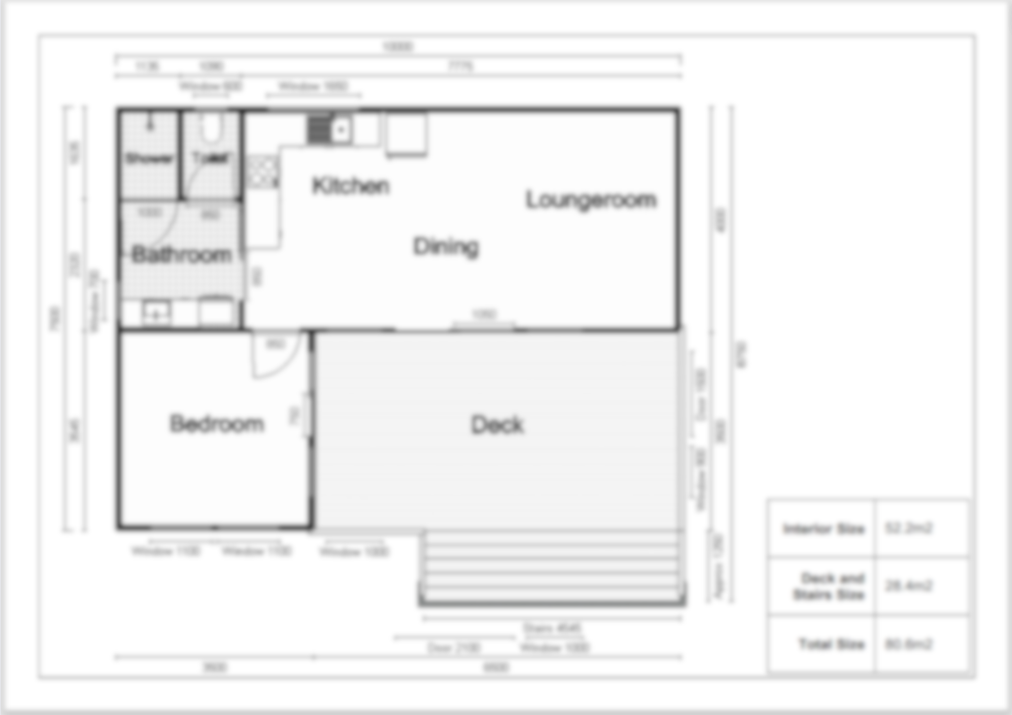 Detailed Floor Plan - Medium L-Shape Cabin